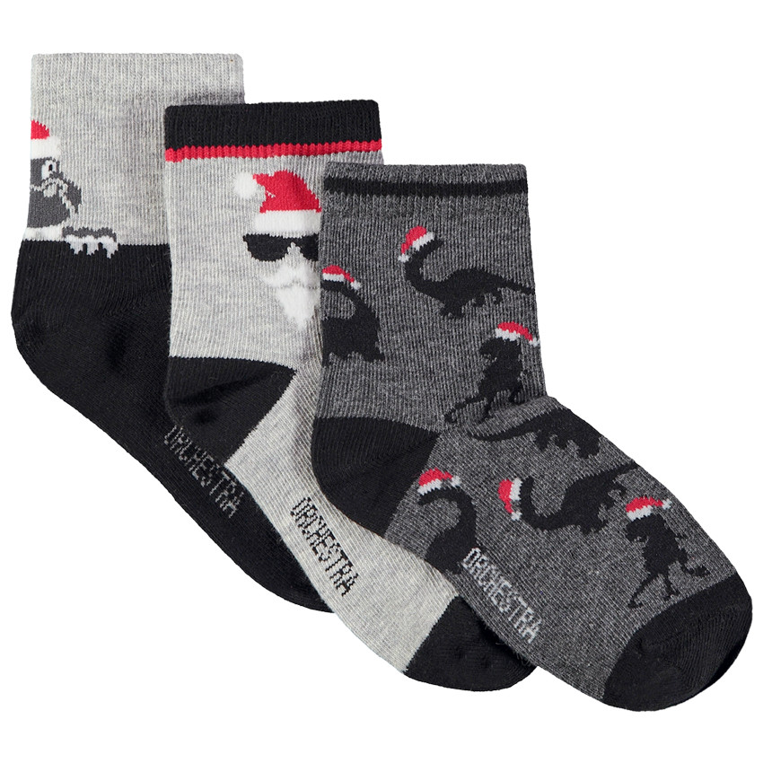 Pack de 3 pares de calcetines de navidad para niño Main Pack de 3 pares de calcetines de navidad para niño