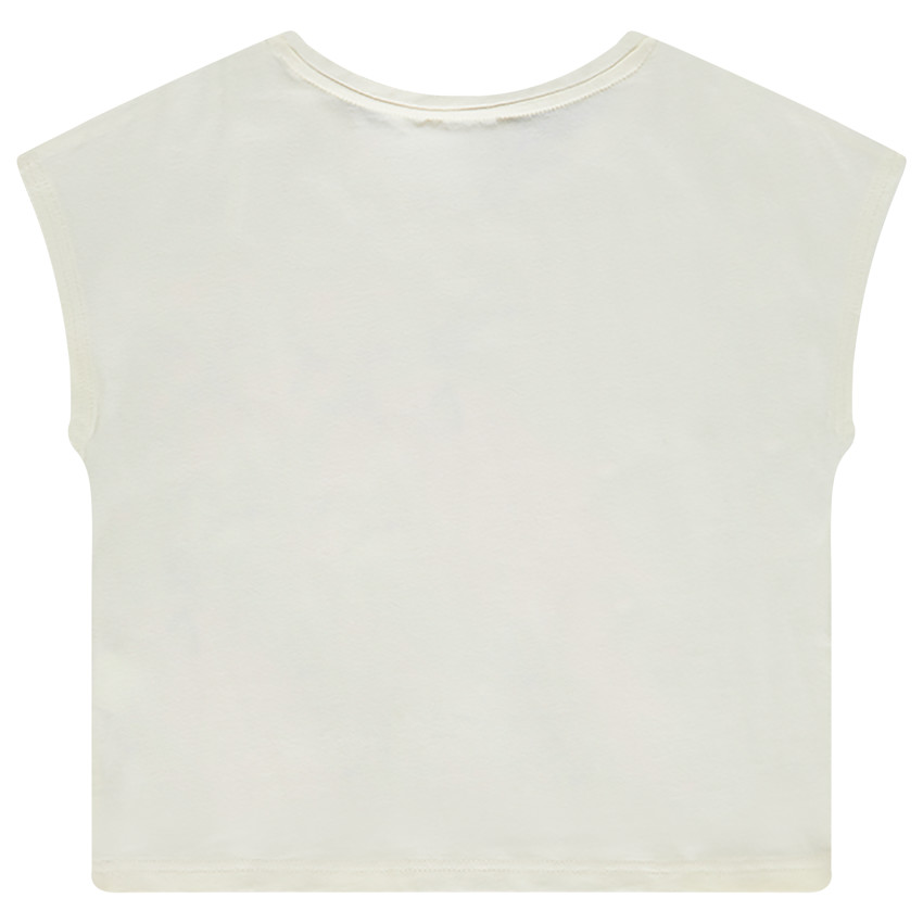 Camiseta de manga corta tipo boxy con unicornio para niña 