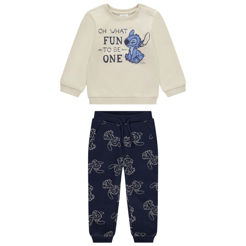 Conjunto de jogging y sudadera de felpa Stitch Disney para bebé niño 