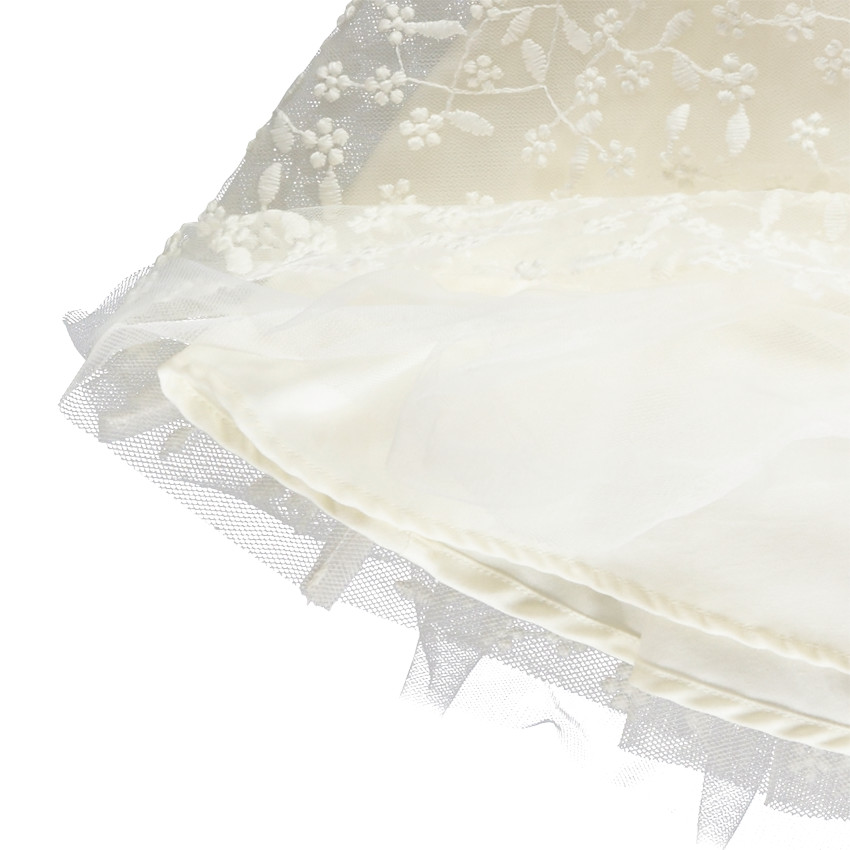 Falda corta de tul bordado y cintura con purpurina para niña  Additional Falda corta de tul bordado y cintura con purpurina para niña