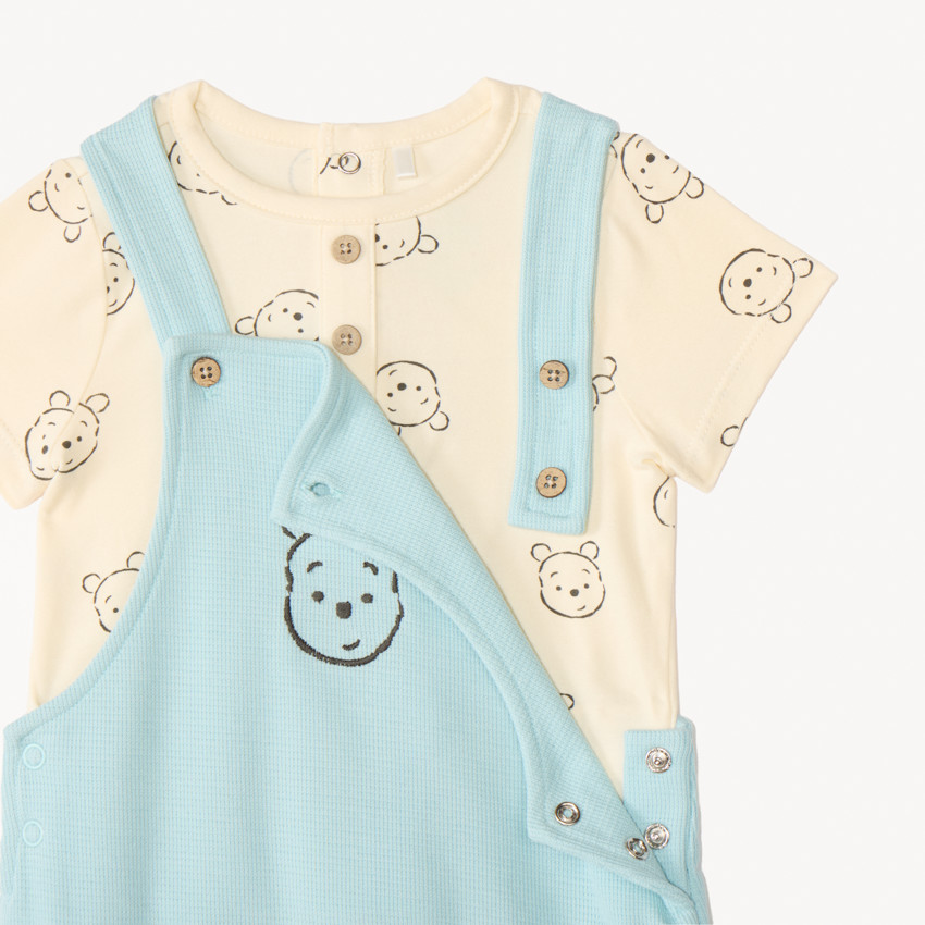Conjunto de 2 piezas: tirantes + camiseta de Winnie the Pooh Disney para bebé niño. 