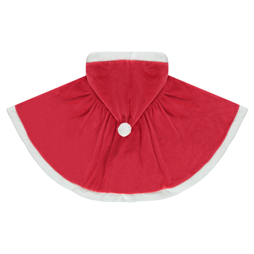 Capa de Navidad de terciopelo con capucha 