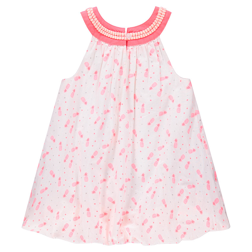 Vestido sin mangas con piñas estampadas all over 