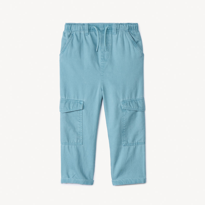 Pantalón liso con bolsillos cargo para bebé niño 