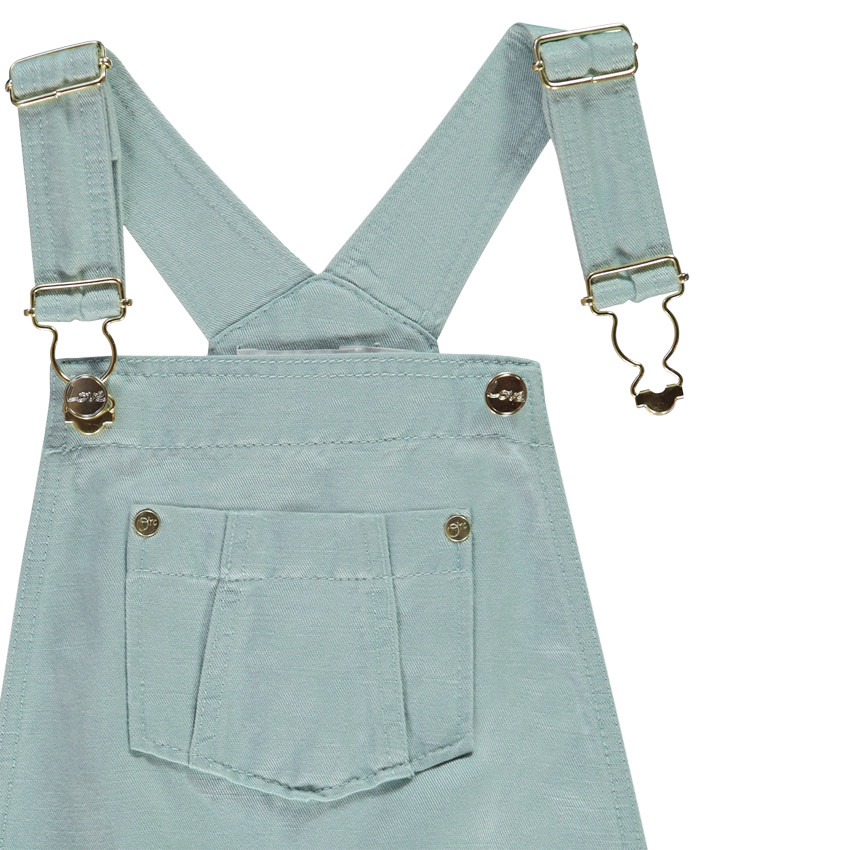 Salopette corta lisa de lyocell para niña 