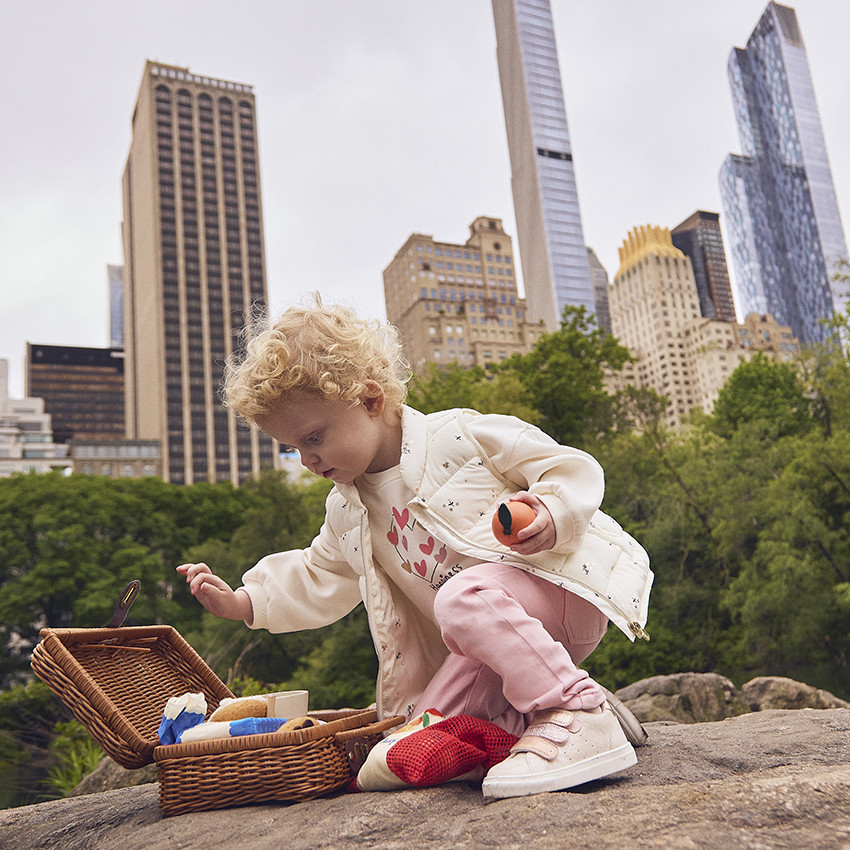 Chaleco acolchado sin mangas estampado para bebé niña 