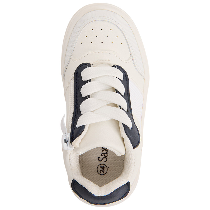 Zapatillas deportivas con cordones y cremallera + empiècements para niño 