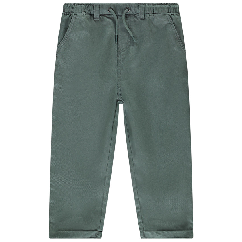 Pantalón recto de tela lisa para bebé niño 