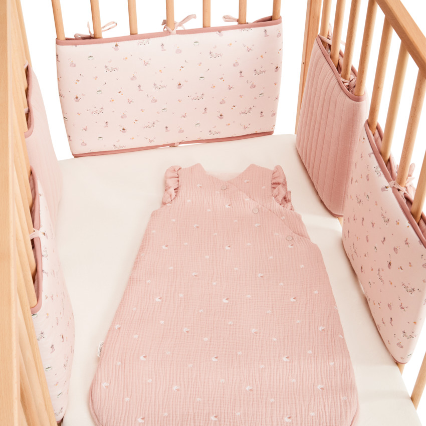 Lote de 5 protecciones modulares para barrotes colección "Promenade Bucolique" rosa 