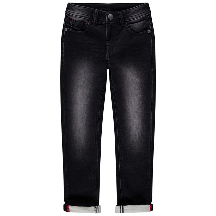 Pantalones vaqueros slim negros efecto lavado para niño 