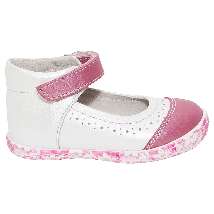 Merceditas bicolor de cuero y suelas de flores 