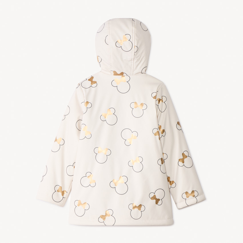 Parka de goma con estampado y orejas 3D de Minnie Disney para niña 