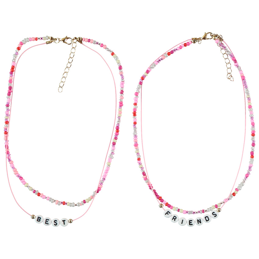 Lote de 2 collares de perlas Best Friends para niña 