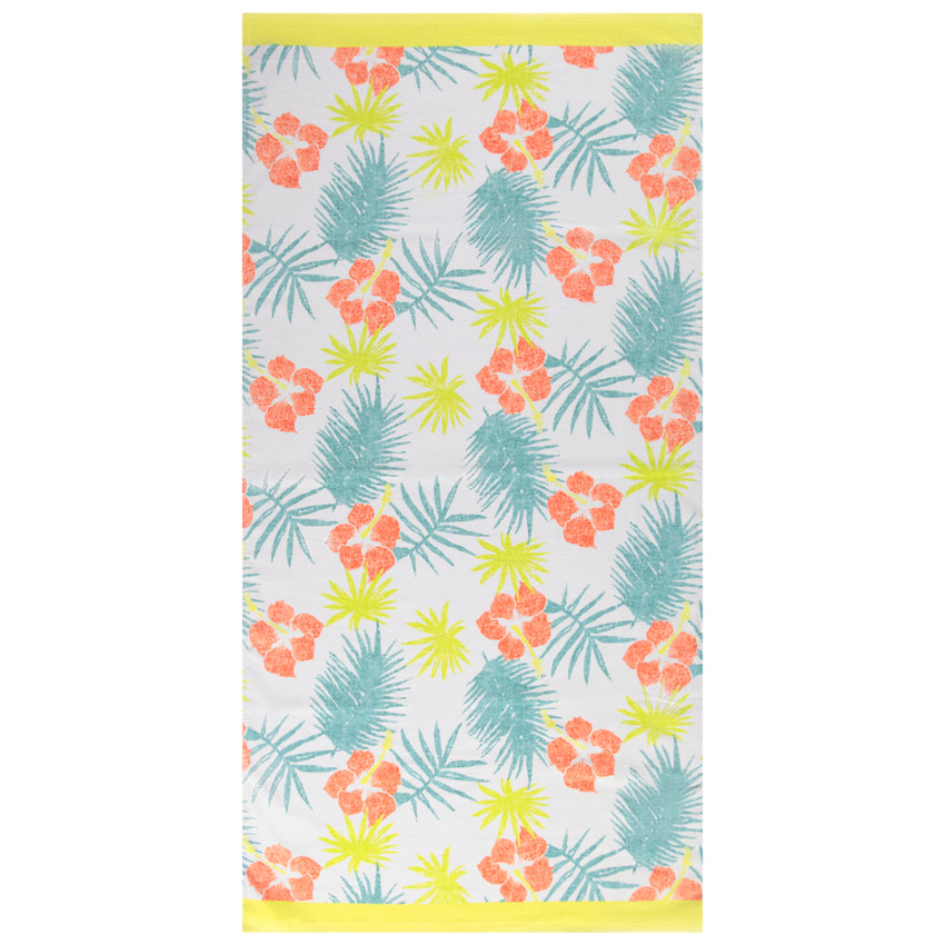 Toalla de playa de microfibra con estampado de flores de hibisco 