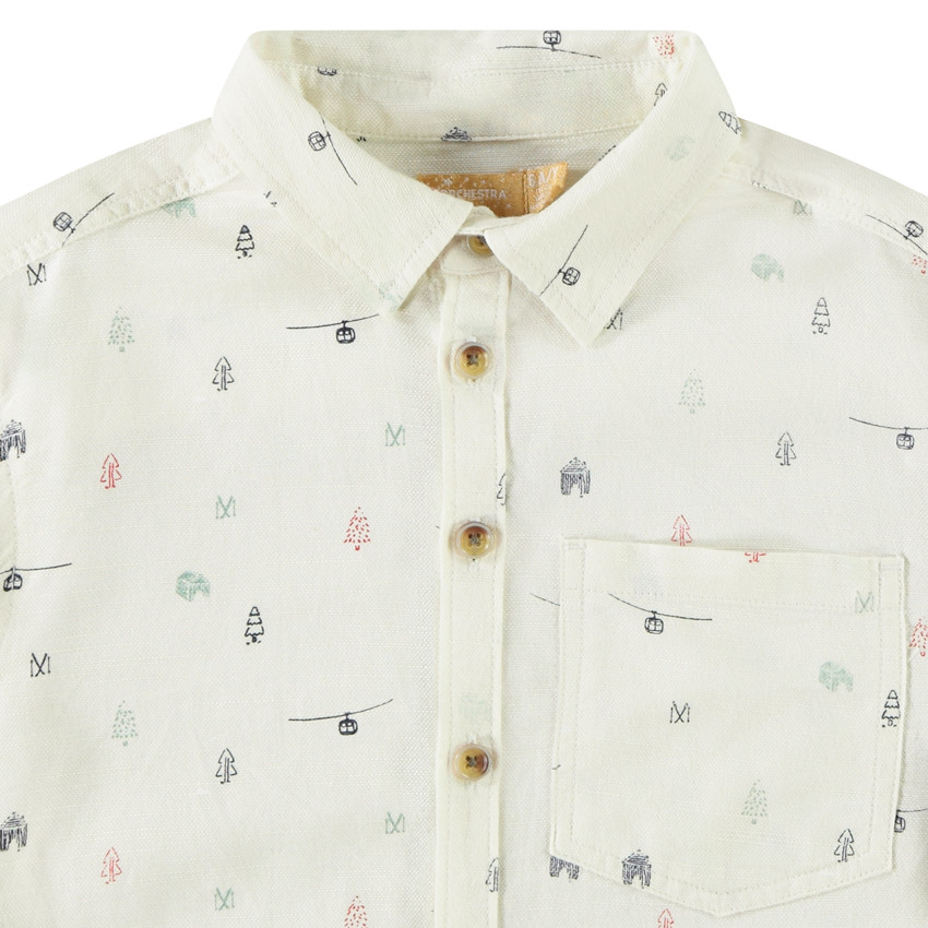 Camisa de manga larga estampada de Navidad para niño 