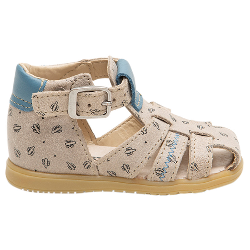 Sandalias de cuero con cactus estampados all over 