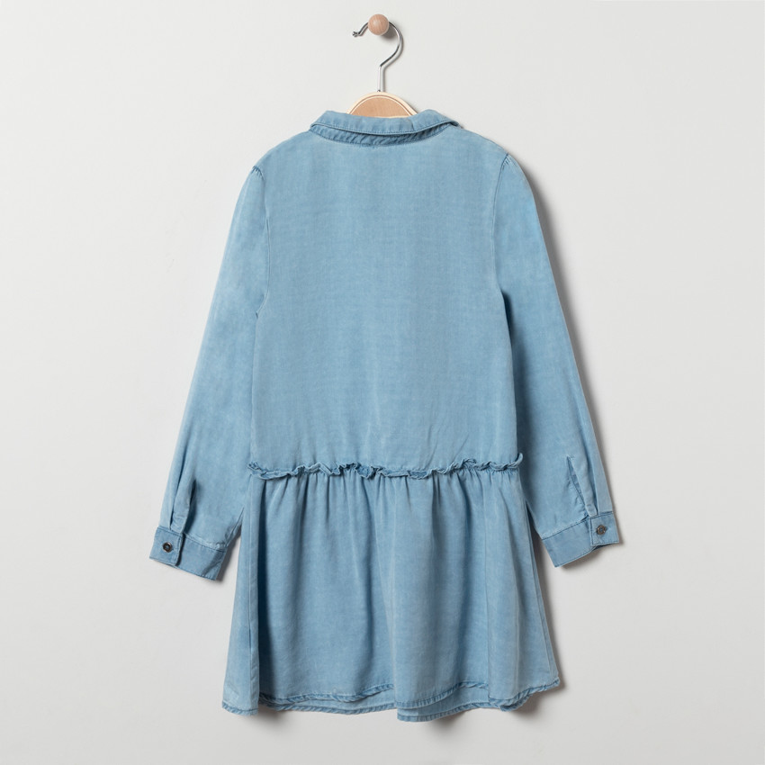 Vestido camisero manga larga lyocell  Additional Vestido camisero manga larga lyocell