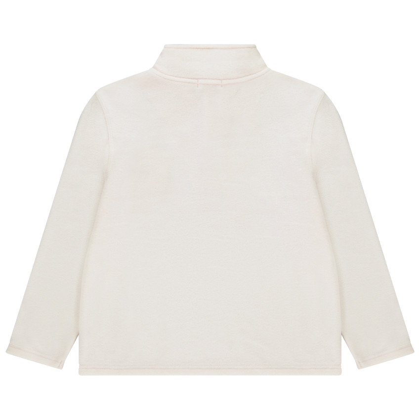 Sudadera polar unicolor con cuello alto para niño 