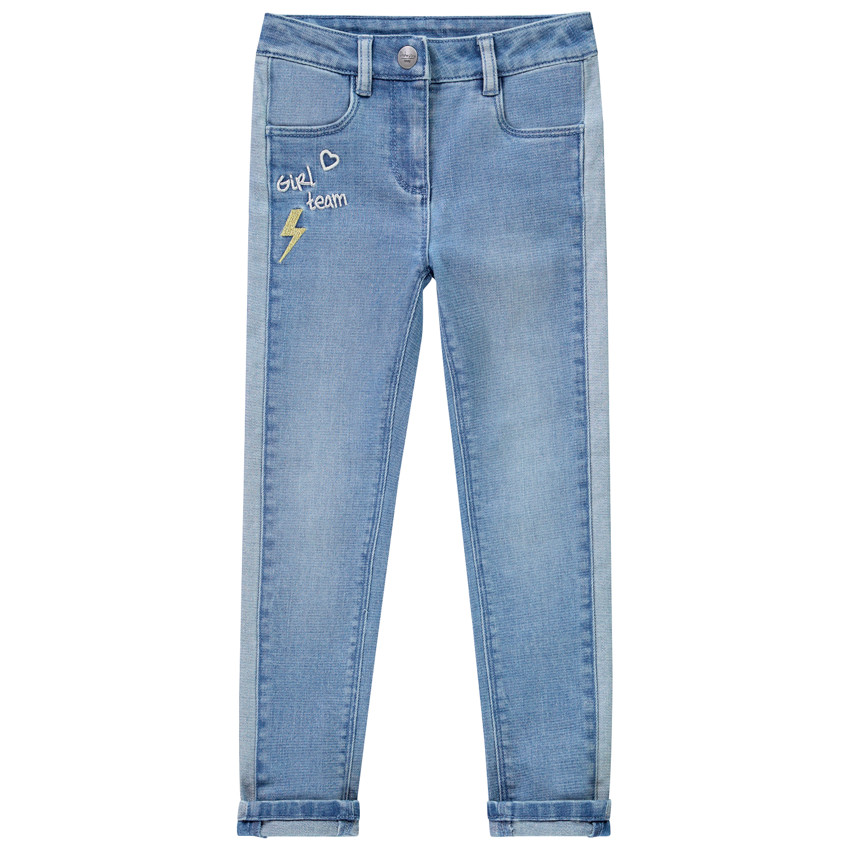 Jeans slim mensaje bordado  Additional Jeans slim mensaje bordado