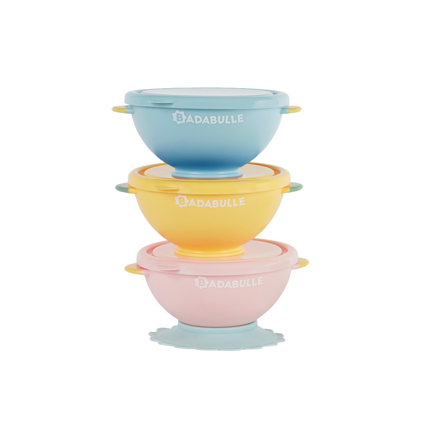 Lot de 3 bols anti-dérapants  