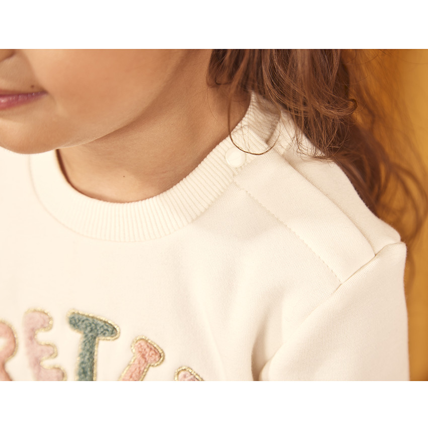 Sudadera de felpa con parches para bebé niña 