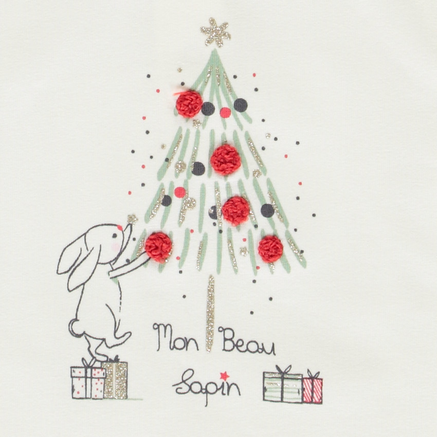 Camiseta de manga larga de Navidad fantasía para niña 