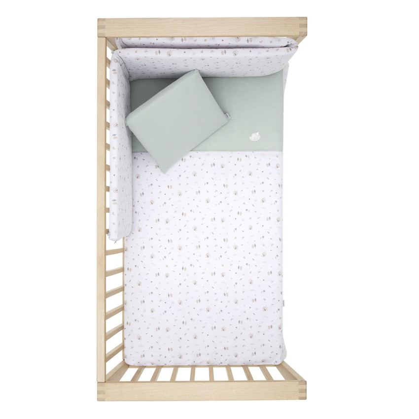 JGO 2 PCS.COLCHA I-V. CUNA 60 GREENY VERDE 60x120x3 CM 