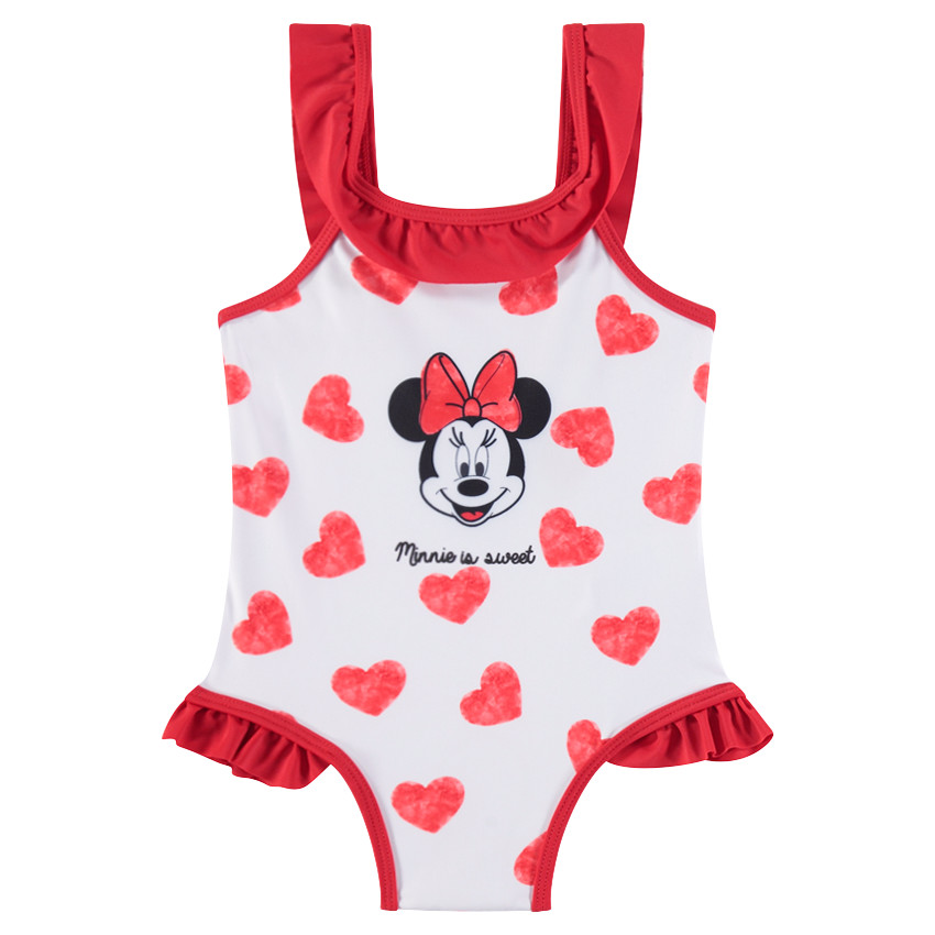 Bañador de 1 pieza con corazones y estampado de Minnie ©Disney 