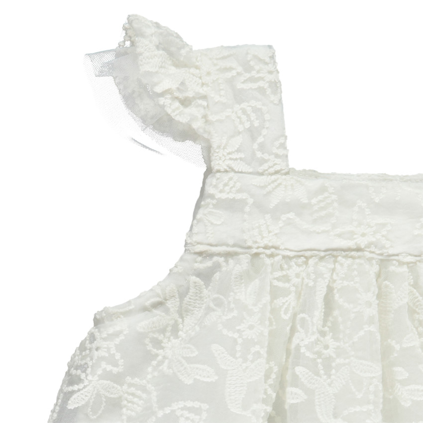 Mono de ceremonia bordado efecto 2 en 1 para bebé niña  Additional Mono de ceremonia bordado efecto 2 en 1 para bebé niña