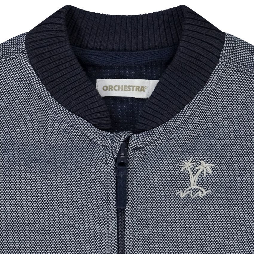 Chaleco cuello teddy de punto piqué para bebé niño 