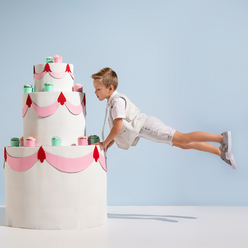 Bermudas de rayas verticales de algodón 