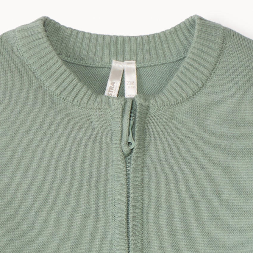 Chaleco de punto unido con cremallera para bebé niño 