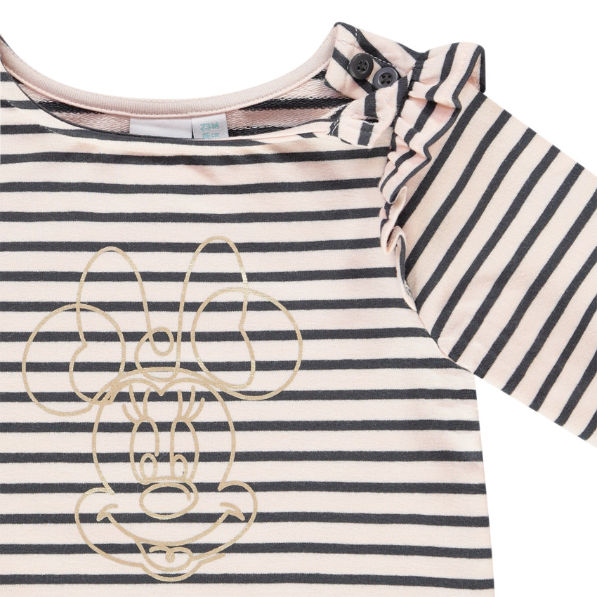 Sweat style marinière Minnie Disney pour bébé fille Main Sweat style marinière Minnie Disney pour bébé fille