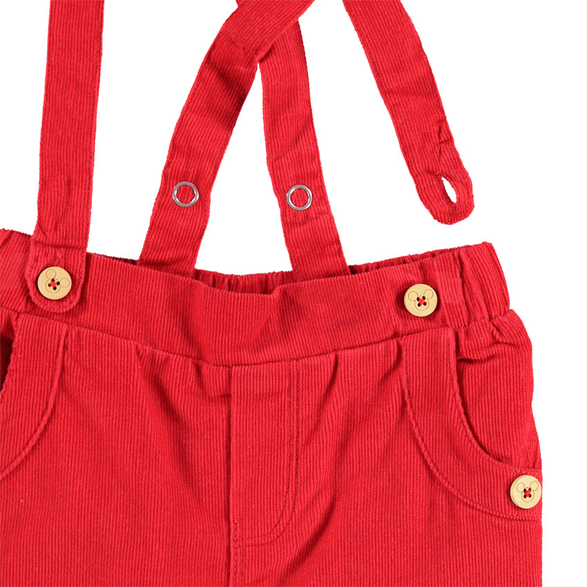 Conjunto con camiseta con estampado de Mickey y pantalón de terciopelo acanalado 