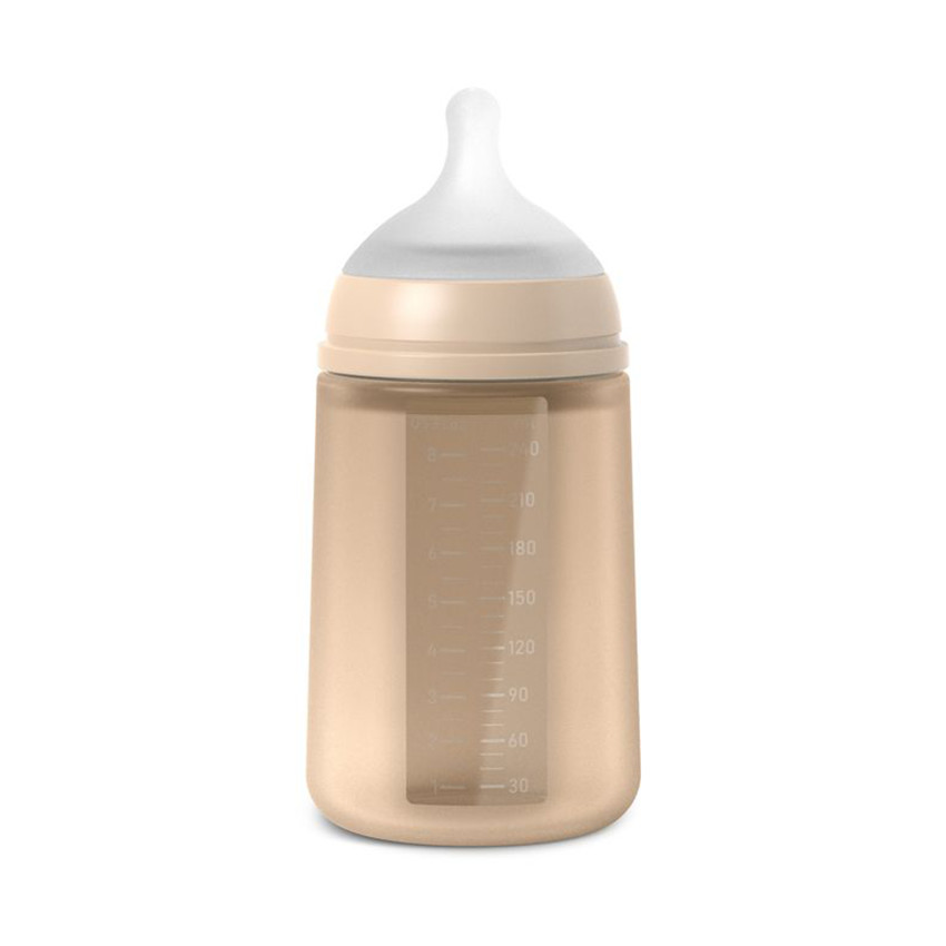 Biberón silicona Colour Essence 240ml beige 