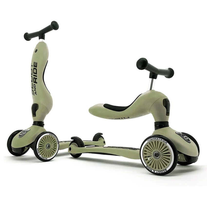 Highwaykick 1 Push & Go de Scoot & Ride en color Olive 