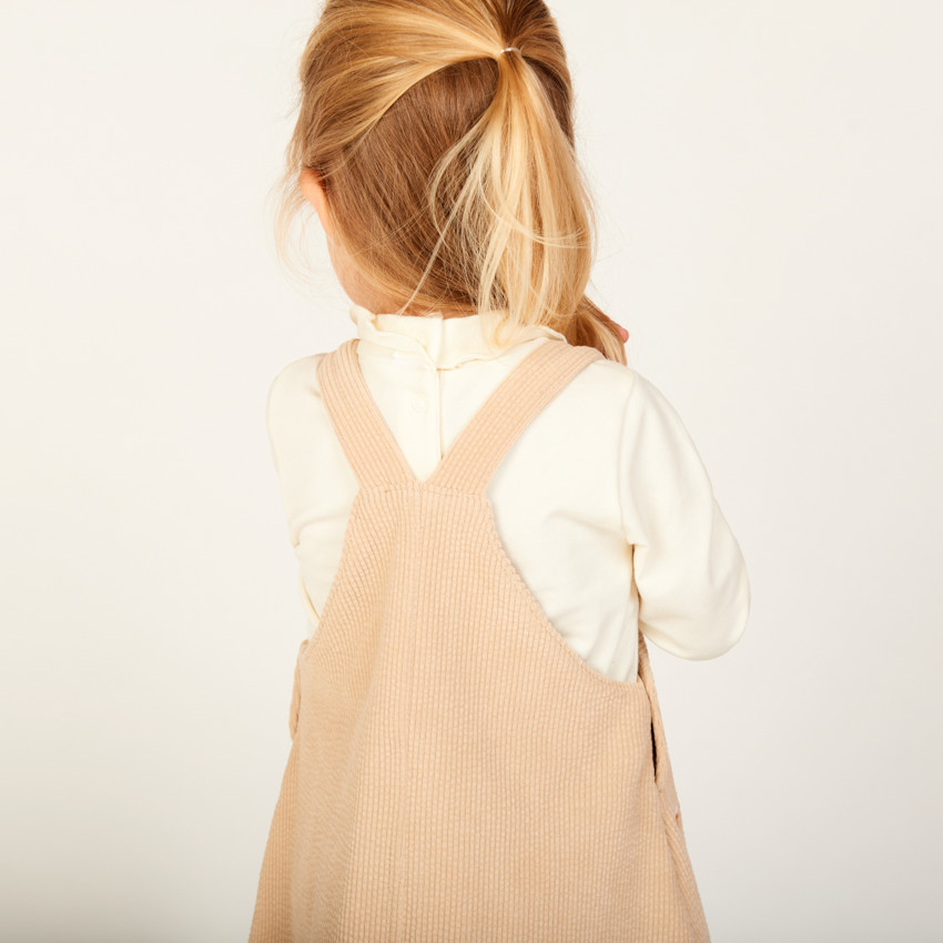 Conjunto de 2 piezas con vestido peto para niña bebé 