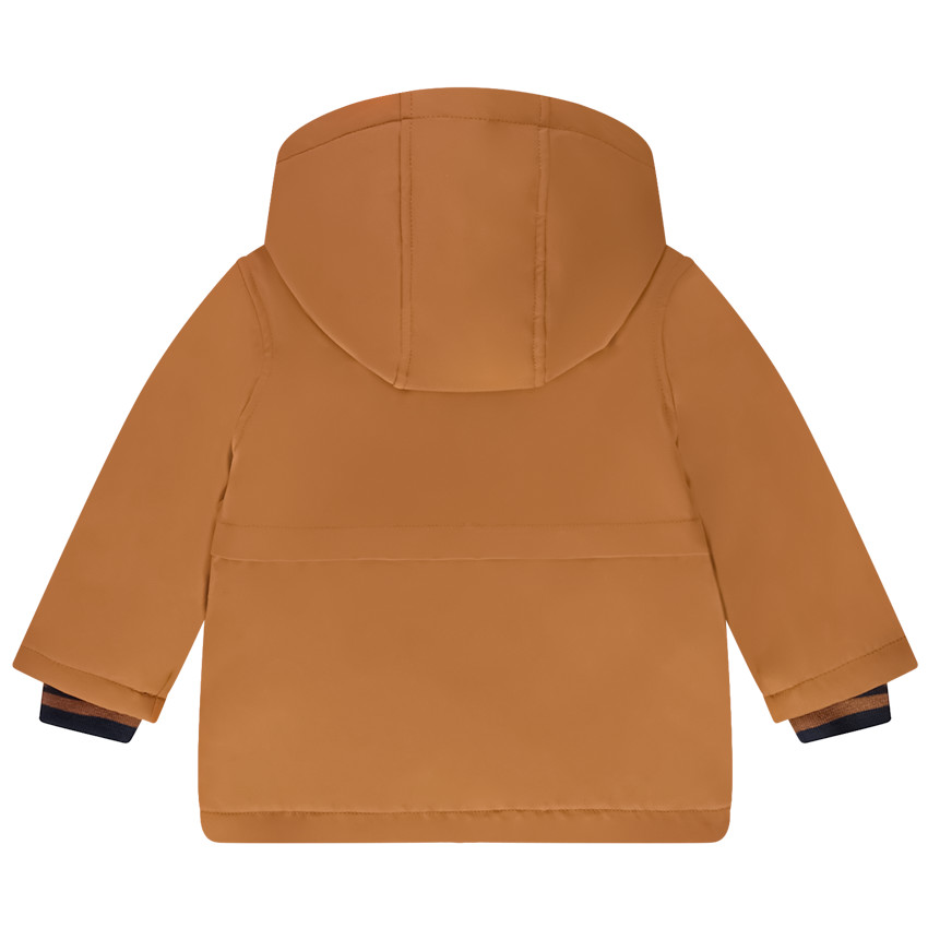 Parka de goma repelente con forro de sherpa para bebé niño 