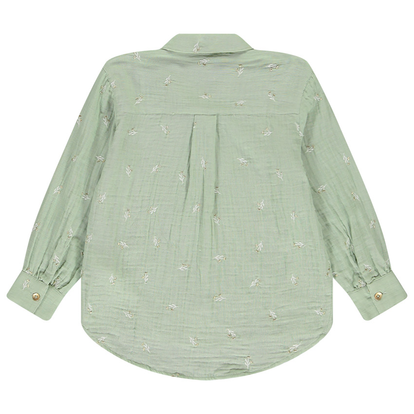 Camisa de manga larga estampada fantasía para niña.  Additional Camisa de manga larga estampada fantasía para niña.