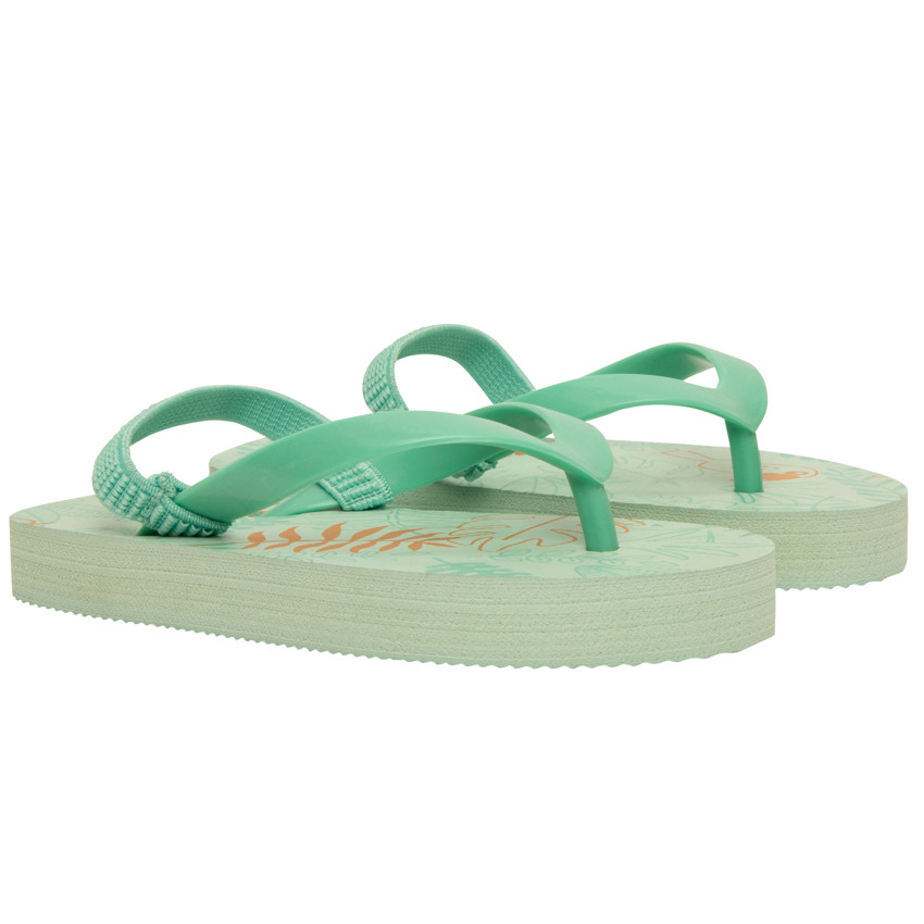 Chanclas de estampado de hojas para niño con tiras ajustables según la edad 