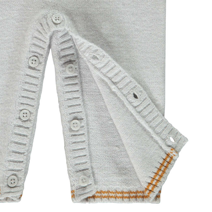 Mono largo en tejido de punto con imagen de osito para bebé niño 