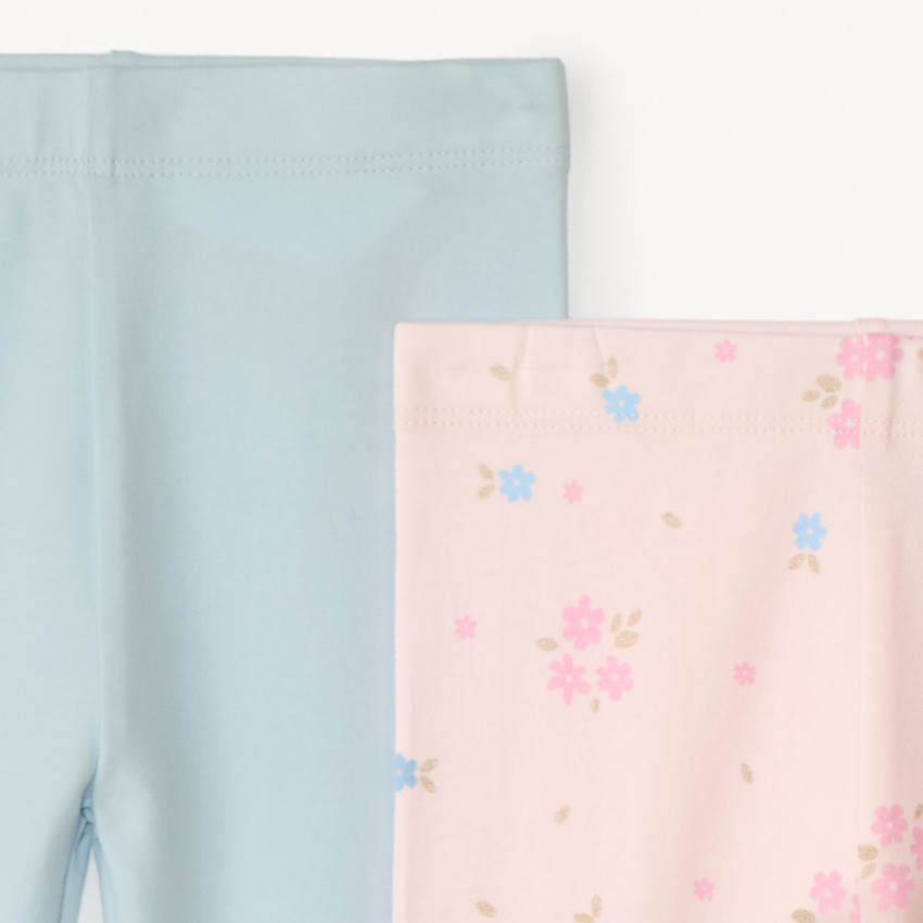 Pack de 2 calzoncillos lisos y estampados para niña bebé 