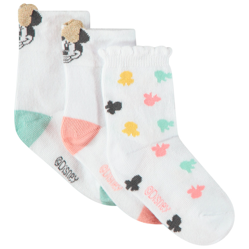 Pack de 3 pares de calcetines Minnie para bebé niña  Additional Pack de 3 pares de calcetines Minnie para bebé niña