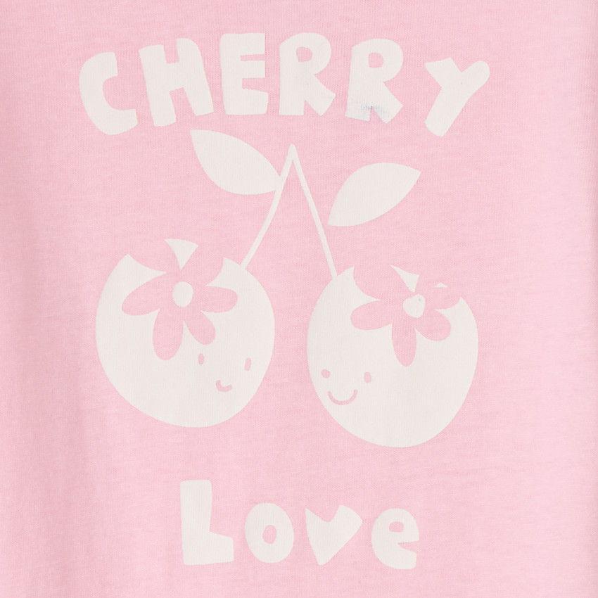 Camiseta de manga corta con estampado divertido para niña. 
