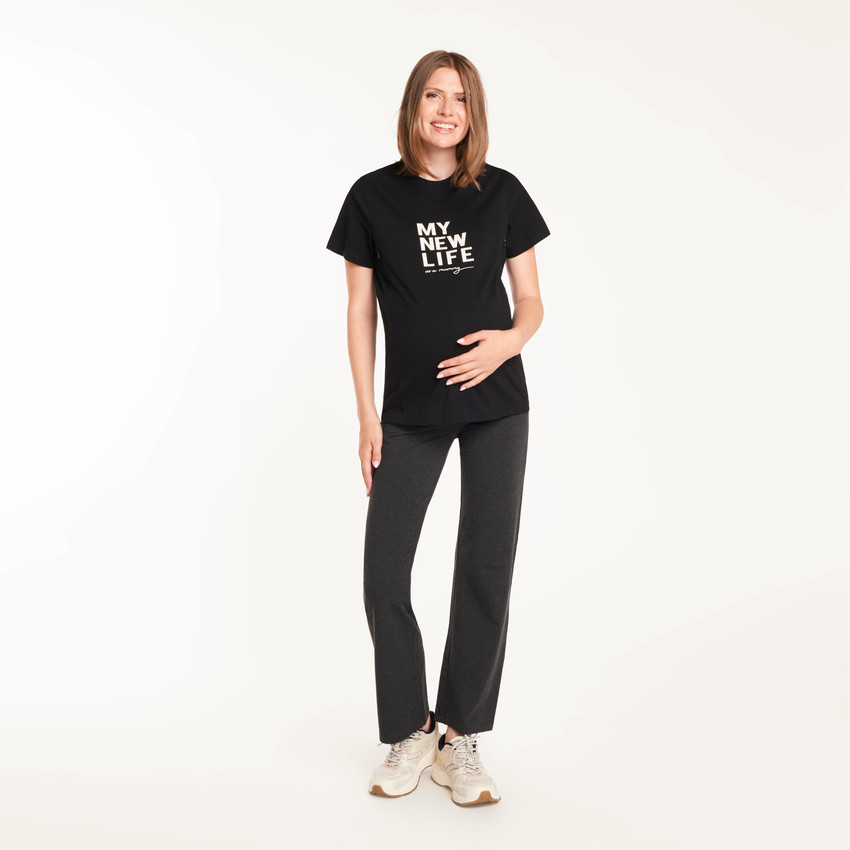 Camiseta de manga corta para el embarazo y la lactancia 