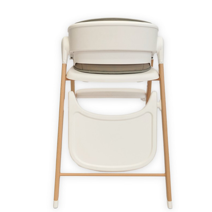 Chaise haute Grow With Me évolutive pliable Bois/Blanc 