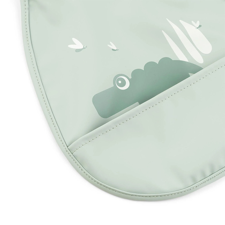 Pack de 2 baberos mini con bolsillo Croco y Birdee verde 