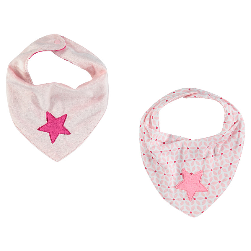 Lote de 2 baberos en forma de bandana bordado de estrella  Additional Lote de 2 baberos en forma de bandana bordado de estrella