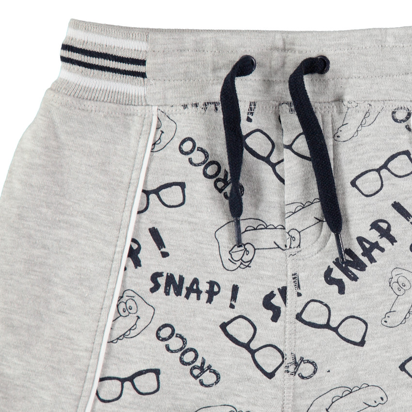 Bermudas de felpa con cocodrilos estampados 