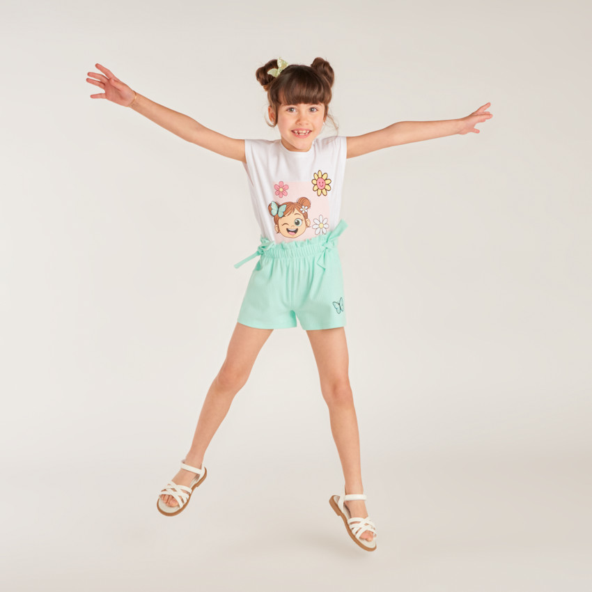Conjunto de 2 piezas camiseta + short Bilie Boo para niña 